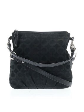COACH Black Signature Circle Crossbody Bag